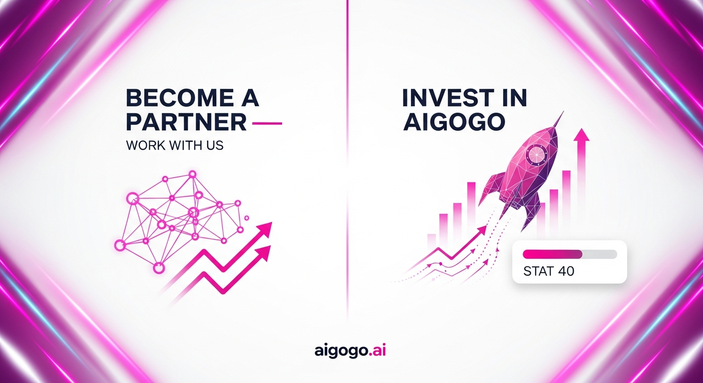 Two ways to join aigogo: become a partner and work with us, or invest in aigogo