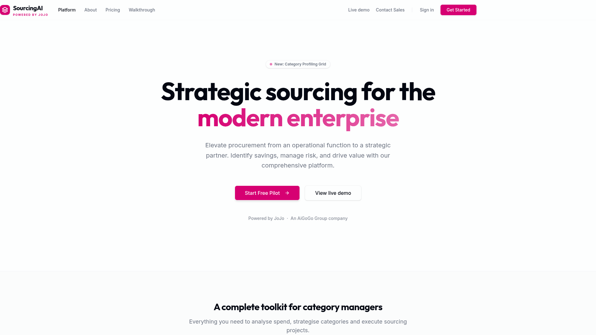 SourcingAI screenshot